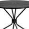 Emma and Oliver Commercial 35.25" Round Metal Garden Patio Table Set w/ 4 Round Back Chairs
